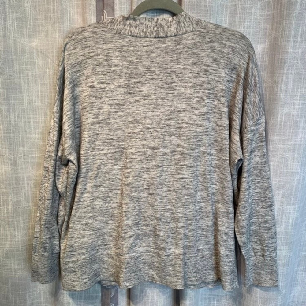 Cabi Heather Grey Button Snap Patch Pocket Marble… - image 5